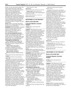 mstockstill on DSKH9S0YB1PROD with NOTICES[removed]Federal Register / Vol. 75, No[removed]Tuesday, February 2, [removed]Notices