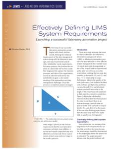 Science / Laboratory information management system / Software / Systems engineering / Project management / Laboratory informatics / Business requirements / Requirement / Scope / Information systems / Software requirements / Technology