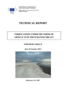 EUROPEAN COMMISSION DIRECTORATE-GENERAL FOR ENERGY DIRECTORATE D - Nuclear Safety and Fuel Cycle Radiation protection  TECHNICAL REPORT