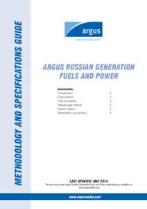 Methodology and specifications guide  Argus Russian generation fuels and power Contents: Introduction	2