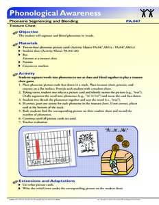 Phonological Awareness Phoneme Segmenting and Blending PA.047  Treasure Chest