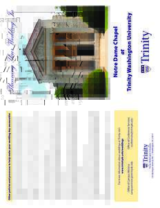 Trinity Washington University / Chapel / Notre Dame / Culture / Wedding / Parties / Anthropology