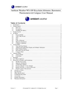 Aviation / Measuring instruments / Underwater diving / Pressure / Altimeter / Compass / Atmospheric pressure / Inch of mercury / Magnetic declination / Measurement / Aircraft instruments / Technology