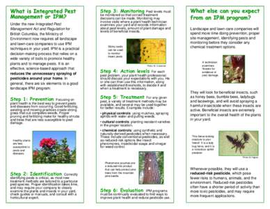 Brochure - Integrated Pest Management