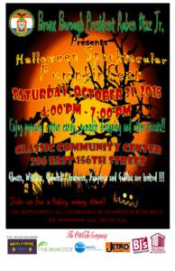 Join us for a hairy scary time! FOR SAFETY PURPOSES ALL CHILDREN MUST BE ACCOMPANIED BY AN ADULT. FOR INFORMATION CALL 