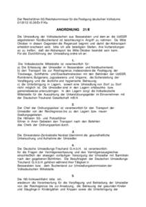 Der Reichsführer-SS Reichskommissar für die Festigung deutschen Volkstums 0/13f[removed]Dr.F/Klu