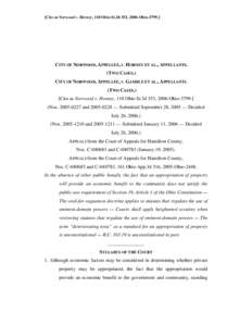 [Cite as Norwood v. Horney, 110 Ohio St.3d 353, 2006-Ohio[removed]CITY OF NORWOOD, APPELLEE, v. HORNEY ET AL., APPELLANTS. (TWO CASES.) CITY OF NORWOOD, APPELLEE, v. GAMBLE ET AL., APPELLANTS. (TWO CASES.)