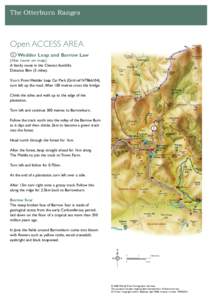 The Otterburn Ranges  Open ACCESS AREA 6 Wedder Leap and Barrow Law (lilac route on map) A family route in the Cheviot foothills.