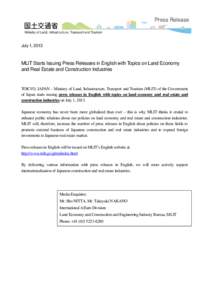 Microsoft Word[removed]MLIT Press Release