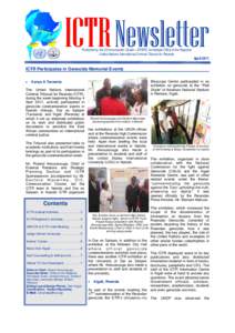 ICTR Newsletter Published by the Communication Cluster—ERSPS, Immediate Office of the Registrar United Nations International Criminal Tribunal for Rwanda April 2011