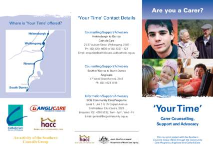 Are you a Carer? ‘Your Time’ Contact Details Where is ’Your Time’ offered? Helensburgh  Counselling/Support/Advocacy