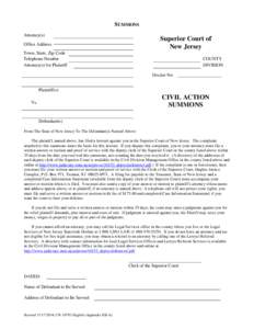 Print Form  Clear Form SUMMONS Attorney(s)