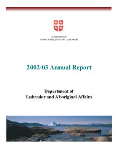 Labrador and Aboriginal Affaris[removed]Annual Report  (PDF)