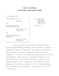 New Deal agencies / California Agricultural Labor Relations Act / Law / National Labor Relations Act / Teamsters / Bargaining unit / NLRB election procedures / The Blue Eagle At Work / National Labor Relations Board / Economy of the United States / United States