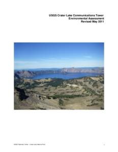 Volcanism / Cascade Range / Cascade Volcanoes / Crater lake / Environmental impact assessment / National Environmental Policy Act / Environmental protection / Caldera / Geology / Impact assessment / Environment