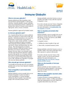 Immune Globulin - HealthLink BC File #63 - Printer-friendly version
