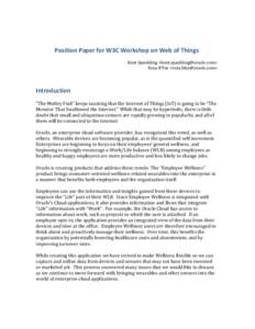 Internet of Things / Technology / Wellness / Cloud computing / Oracle Corporation / Oracle Database / Employee benefit / Internet / Computing / Software / Ambient intelligence