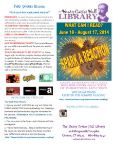 Entertainment / Lotteries / Raffle / Summer reading program