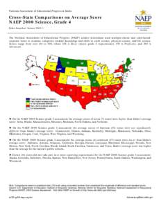 Cross-State Comparisons on Average Score (NAEP)