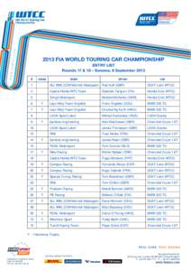 Microsoft Word - 2013_WTCC_Entry list 09_Sonoma