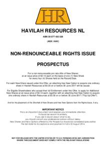 Prospectus - Rights Issue - 23Jul2014 - FINAL