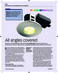 48 PHOTOMETRY FOCUS COLLINGWOOD, HALERS H2 PRO DIMMABLE FOCUS  Product Halers H2 Pro 38 degree dimmable