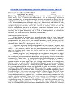 Southern Campaign American Revolution Pension Statements & Rosters Pension application of Hezekiah Chiles S2424 fn15NC Transcribed by Will Graves[removed]Methodology: Spelling, punctuation and/or grammar have been corr