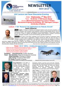 NEWSLETTER MAY 2014 AUSTRALIAN DIVISION SYDNEY BRANCH INC