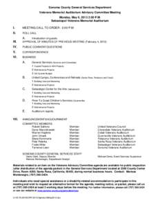 Veterans Advisory Committee - Meeting Agenda February[removed]