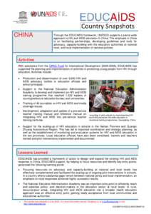 EDUCAIDS country snapshots: China; 2008