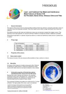 Chemical elements / Transition metals / Heraeus / Dishwasher / Cadmium / Abrasion / Coat / Ceramic / Gold / Chemistry / Matter / Materials science