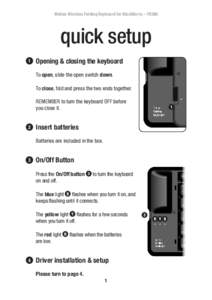 Matias Wireless Folding Keyboard for BlackBerry – FK306 quick setup