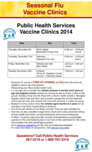 fall 2014 flu immunization poster