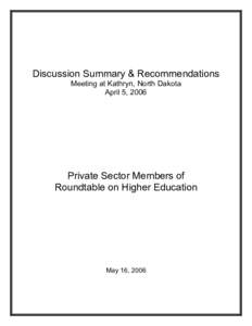 Microsoft Word - Private Sector Discussion & Summary Recom[removed]mtg.doc