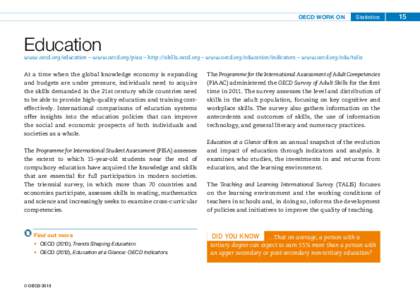 OECD work on  Statistics Education