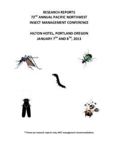 RESEARCH REPORTS  72nd ANNUAL PACIFIC NORTHWEST  INSECT MANAGEMENT CONFERENCE      