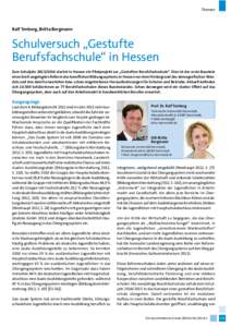 Themen  Ralf Tenberg, Britta Bergmann Schulversuch „Gestufte Berufsfachschule“ in Hessen