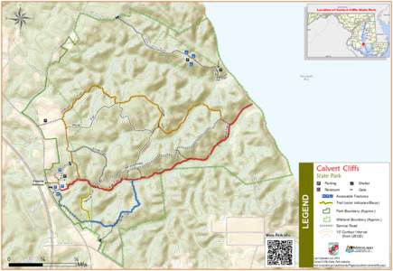 !  ® Location of Calvert Cliffs State Park