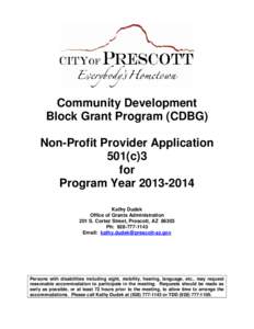 REQUEST FOR APPLICATION FOR CDBG-FUNDED PUBLIC SERVICE ACTIVITIES