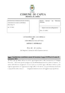 S. P. Q. C.  COMUNE DI CAPUA PROVINCIA DI CASERTA  (Spazio