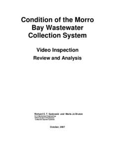 Condition of the Morro Bay Wastewater Collection System Video Inspection Review and Analysis