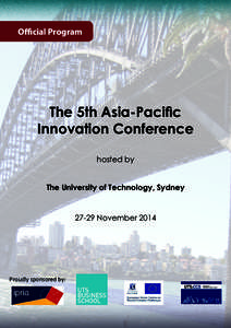 Official Program  The 5th Asia-Pacific Innovation Conference hosted by The University of Technology, Sydney