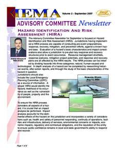 Volume21- -September June[removed]Volume ILLINOIS EMERGENCY MANAGEMENT AGENCY  ADVISORY COMMITTEE Newsletter