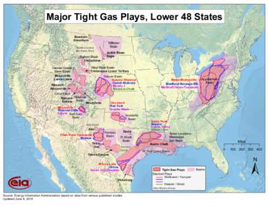 Major Tight Gas Plays, Lower 48 States BowdoinGreenhorn North-Central Montana Area  Bighorn Basin