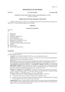 Page 1 of 5  DEPARTMENT OF TRANSPORT No. RGGRG 6082)