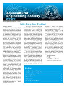 AES News, Summer & Fall 2000, Vol. 3, Nos. 3 & 4  Letter From Your President Dear AES Members, I believe that we, as a society, will look back on this year as the year in which we