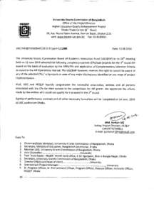 University Grants Commission of Bangladesh Office of the Project Director Higher Education Quality Enhancement Project Dhaka Trade Centre (8th Floor)  99, Kazi Nazrul lslam Avenue, Kawran Bazar, Dhaka-1215