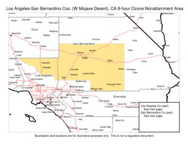 Los Angeles-San Bernardino Cos. (W Mojave Desert), CA 8-hour Ozone Nonattainment Area Earlimart Ducor Clark Clark