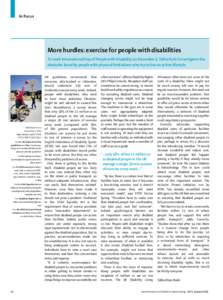 More hurdles: exercise for people with disabilities