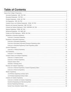 Table of Contents Samuel Ginn College of Engineering ....................................................................................................................................................... 3 Aerospace Eng